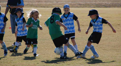 Blackwater Bandits players tackle it out on home turf, during the weekend soccer carnival. Blackwater Bandits players tackle it out on home turf, during the weekend soccer carnival.